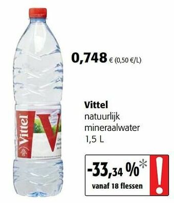 Colruyt Vittel natuurlijk mineraalwater aanbieding