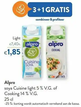 Alpro soya cuisine light