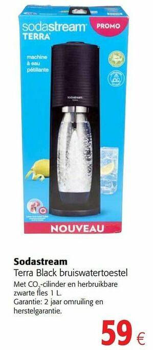 Colruyt Sodastream terra black bruiswatertoestel aanbieding