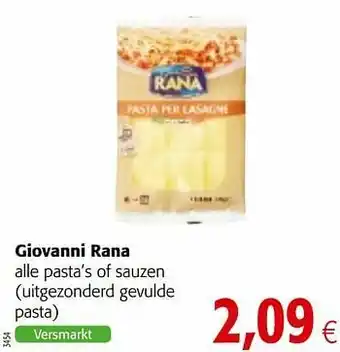 Colruyt Giovanni rana alle pasta’s of sauzen aanbieding