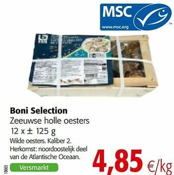 Colruyt Boni selection zeeuwse holle oesters aanbieding