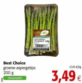 Colruyt Best choice groene-aspergetips aanbieding