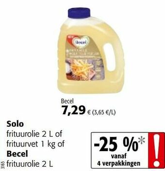 Colruyt Becel frituurolie aanbieding