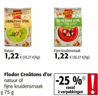 Flodor croûtons d’or natuur of fijne kruidensmaak