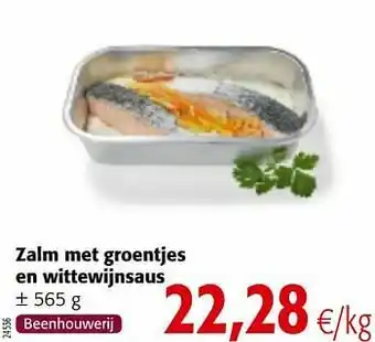 Colruyt Zalm met groentjes en wittewijnsaus aanbieding