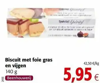 Biscuit met foie gras en vijgen
