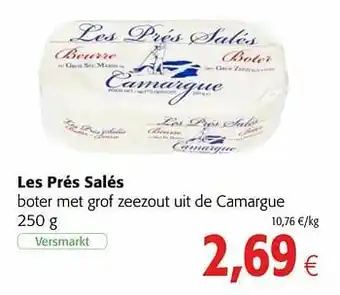 Colruyt Les prés salés boter met grof zeezout uit de camargue aanbieding