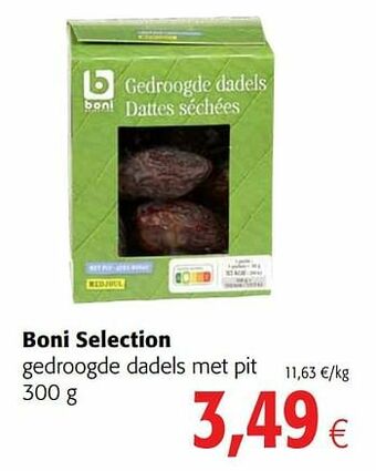 Colruyt Boni selection gedroogde dadels met pit aanbieding
