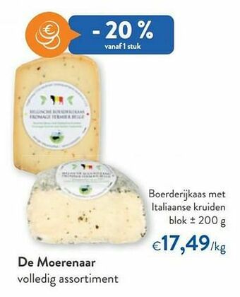 OKay De moerenaar boerderijkaas met italiaanse kruiden blok aanbieding