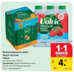 Carrefour Market Gearomatiseerd water Touch of Fruit Volvic aanbieding