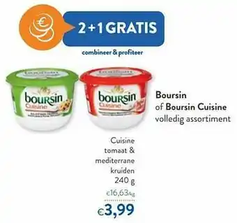 OKay Boursin cuisine tomaat + mediterrane kruiden aanbieding