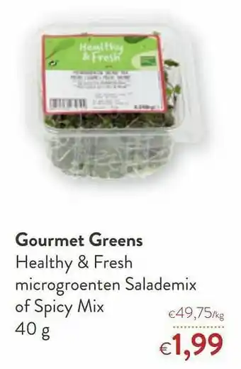 OKay Gourmet greens healthy + fresh microgroenten salademix of spicy mix aanbieding