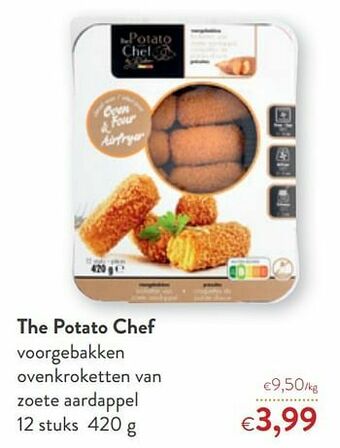OKay The potato chef voorgebakken ovenkroketten van zoete aardappel aanbieding
