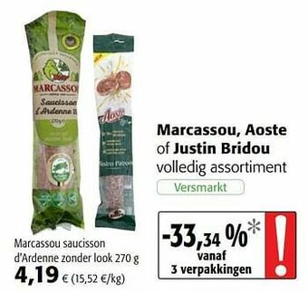 Marcassou saucisson d`ardenne zonder look