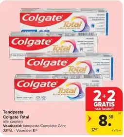 Carrefour Market Tandpasta Colgate Total aanbieding