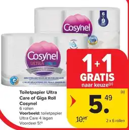 Carrefour Market Toiletpapier Ultra Care of Giga Roll Cosynel aanbieding