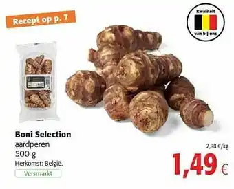Colruyt Boni selection aardperen aanbieding