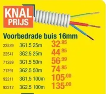 Cevo Voorbedrade buis 16mm aanbieding