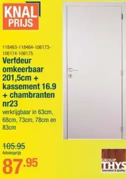 Cevo Verfdeur omkeerbaar aanbieding