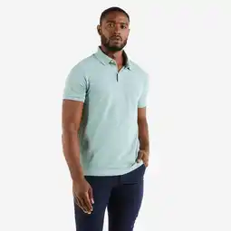 Decathlon Polo voor zeilen heren Sailing 100 korte mouwen lichtgroen aanbieding