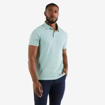 Decathlon Polo voor zeilen heren Sailing 100 korte mouwen lichtgroen aanbieding