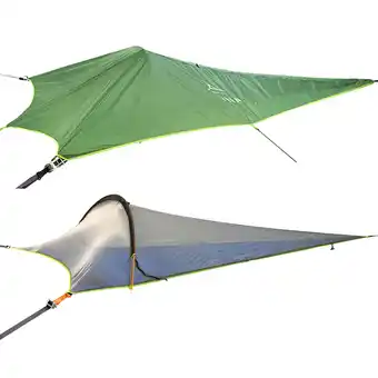 Decathlon Vliegende tent boomtent UNA 1 persoonstent trekking bivak hangmat 2kg licht aanbieding