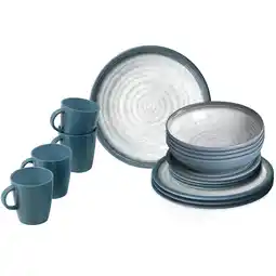 Decathlon Camping servies Melamine set Lunch box 16 stuks Reis borden aanbieding