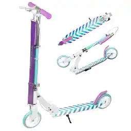 Decathlon Step met vering en rem bel Pastelle 145mm Wit/Paars aanbieding