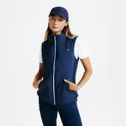 Decathlon Damesbodywarmer voor paardrijden 500 met rits marineblauw/lichtpaars aanbieding