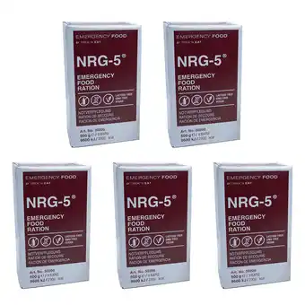 Decathlon 5 x NRG-5 Trekking Voeding Geen Rantsoen Outdoor Lactosevrij Veganistisch aanbieding