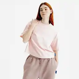 Decathlon Cropped T-shirt voor dames Elementals roze aanbieding
