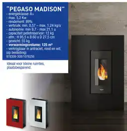 Hubo Pegaso pelletkachels madison aanbieding