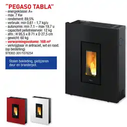 Hubo Pegaso pelletkachels tabla aanbieding