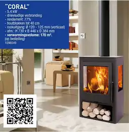 Hubo Coral houtkachels aanbieding