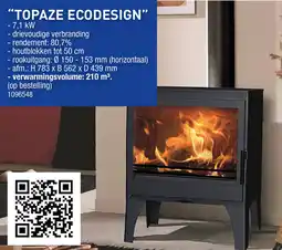 Hubo Topaze ecodesign houtkachels aanbieding