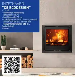 Hubo Inzethaard CS ecodesign houtkachels aanbieding