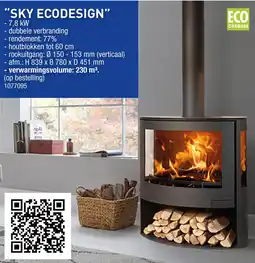 Hubo Sky ecodesign houtkachels aanbieding