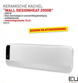 Hubo Eurom keramische kachel wall designheat 2000R aanbieding