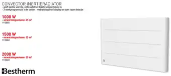 Hubo Bestherm convector inertieradiator aanbieding