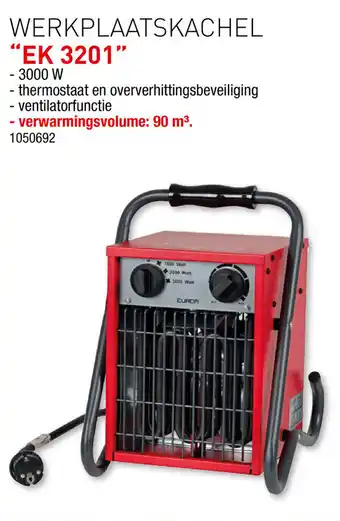 Hubo Eurom werkplaatskachel EK 3201 aanbieding