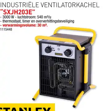 Hubo Stanley industriële ventilatorkachel SXJH203E aanbieding