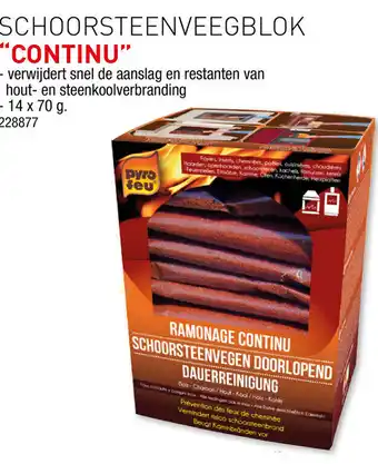 Hubo Schoorsteenveegblok continu aanbieding