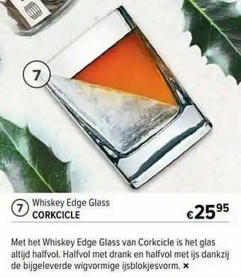 Whiskey edge glass corkcicle