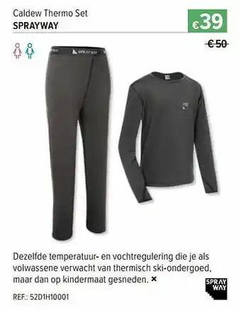 Caldew thermo set sprayway