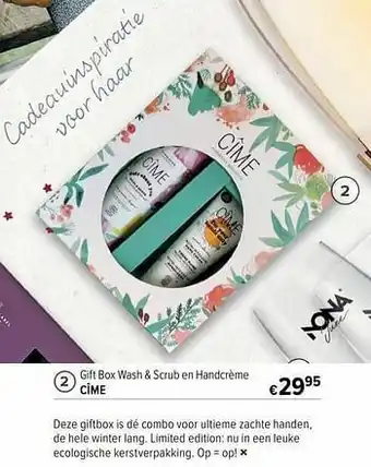 Gift box wash + scrub en handcrème cîme