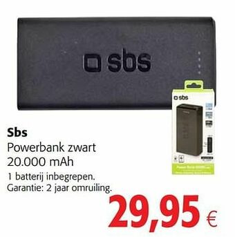 Sbs powerbank zwart