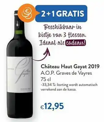 OKay Château haut gayat 2019 a.o.p. graves de vayres aanbieding