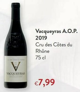 Vacqueyras a.o.p. 2019 cru des côtes du rhône