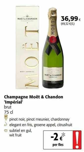 Colruyt Champagne moët + chandon impérial brut aanbieding
