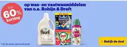 Bol.com Op Was- en vaatwasmiddelen van o.a. robijn & dreft aanbieding